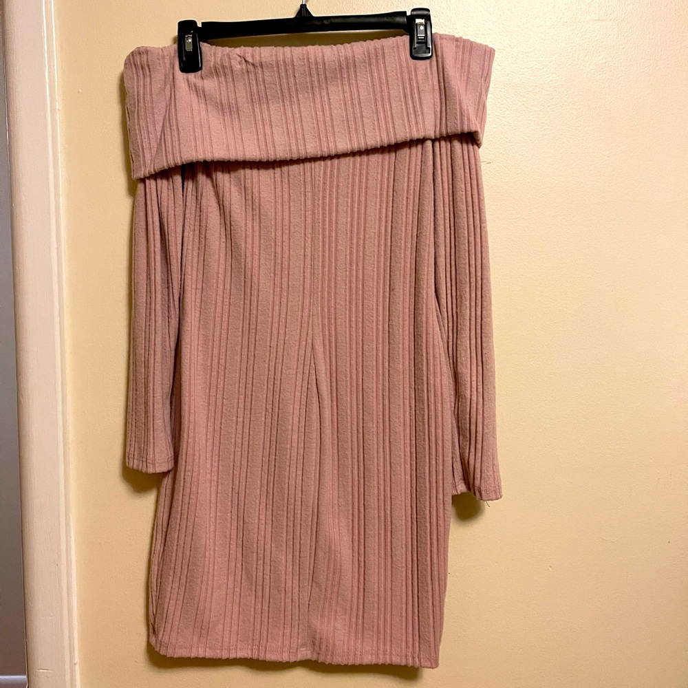 Off shoulder sweater Dress
